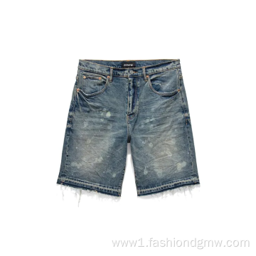 OEM Vintage Washed Distressed Jean Shorts Men